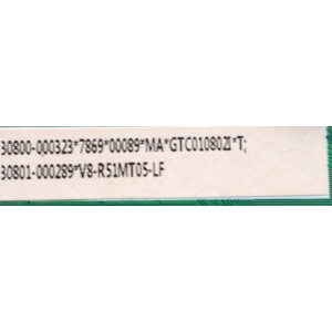 MAIN PARA SMART TV TCL 4K / NUMERO DE PARTE 30801-000289 / 40-R51ML2-MAA2HG / 30800-000323 / V8-R51MT05-LF / GTC010802I / 11602-500230 / MT2851M / PANEL LVU750NDEL / MODELO 75S446